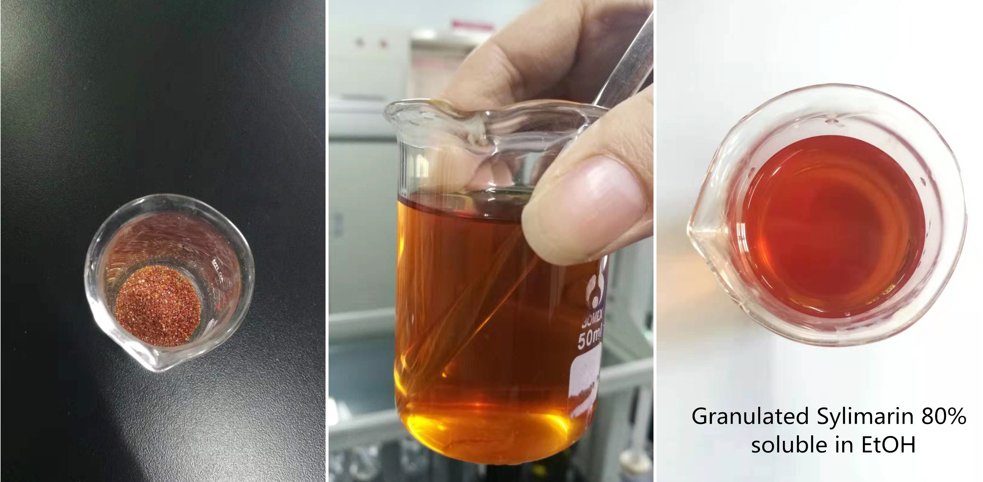 Silimarina granulada soluble en etanol